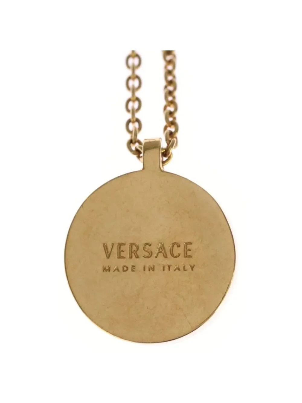Versace Medusa Circle Necklace Gold Plated
